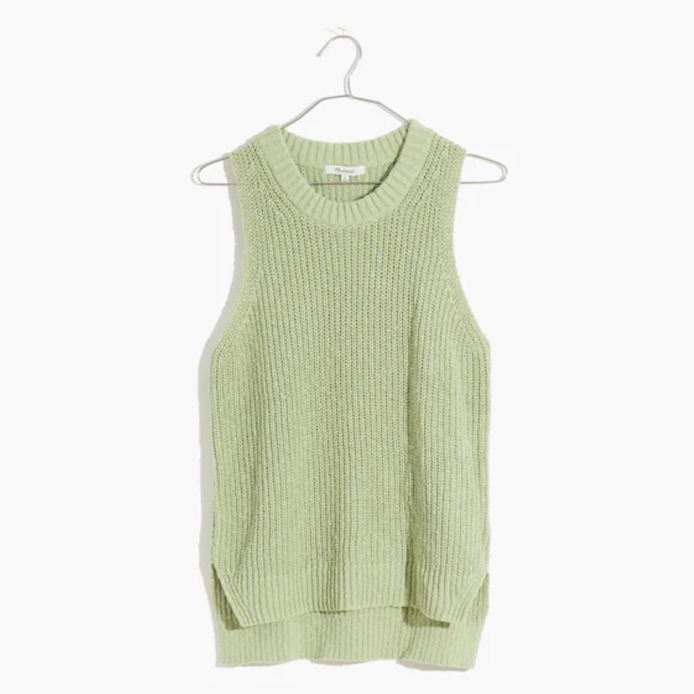 Madewell Shaker Sweater Tank - Soft Green